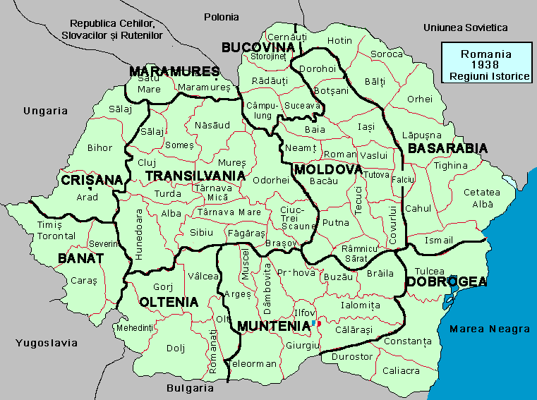 Карта румынии до 1940